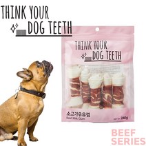 THINK TOUR DOG 소고기 연어 오리 치킨 딩고 우유껌, 1개, 소고기 딩고 우유껌 6p