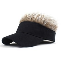 스파이크 머리카락이있는 야구 모자 가발 스파이크 가발이있는 야구 모자 남성 여성 캐주얼 간결한 양산 조절 가능한 선 바이저