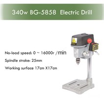 드릴링머신 보루방 텝핑기 탁상드릴 미니선반 태핑기 탭핑기, BG-5858(340W), 중국, 유럽 연합