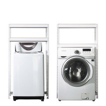 아트박스/스피드랙 스피드랙 건조기 세탁기 선반 2단 1100 x 900 x 2100, 블랙, 9mm 양면코팅