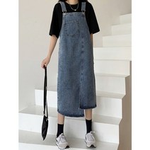 여성 복장 느슨한 대형 데님 멜빵 Vestidos Feminio 모든 경기 민소매 스퀘어 칼라 롱 드레스 플러스 사이즈 5X