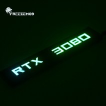 그래픽 카드 freezemod 미니 vga 사이드 라이트 패널 5v 3pin a-rgb luminous nameplate pc 케이스 장식 라이트 패널 aura sync, rtx 3080, 없음