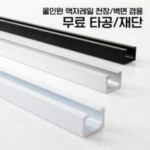 [리빙인터뷰] 올인원 액자레일 천장/벽면 겸용(무료 맞춤재단), 화이트, H 액자레일 2m(1mX2개)