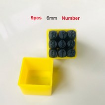 가죽 스탬핑 각인 가죽 스탬핑 키트 스틸 펀치 도구 숫자 문자 알파벳 DIY 쥬얼리 금속 2mm-8mm, 06 6mm Number