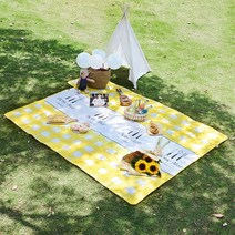 리빙공감 투데이피크닉 방수 돗자리, 옐로우