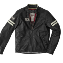 [스피디 자켓] P206 VINTAGE LEATHER JACKET ICE/BLACK P206 빈티지 레더 자켓 아이스/블랙
