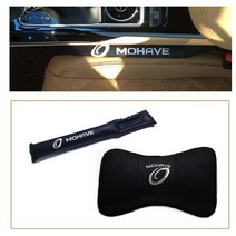 모하비 로고 목쿠션 더마스터 모하비쿠션 가죽쿠션 모하비목배게 목받침 헤드쿠션 모하비튜닝용품, (5) G4 렉스턴 크랙쿠션(블랙)