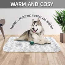 Furrybaby겨울용 매우 따뜻한 개 매트 두꺼운 소파 소형견대형견용 고양이 깊은 수면용 푹신한 침대 이동식 세척 가능한 애완 동물, grey+XXS(45x30x8CM)