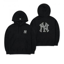 MLB 베이직 빅로고 기모 메가오버핏 후드티 NY Black 3AHDB0326-50BKS
