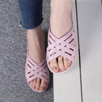 분홍슈즈 웨이브 젤리슈즈 슬리퍼 샌들 아쿠아 여름 여성슈즈