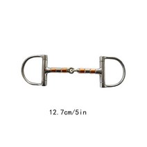 말안장 승마 안장 가죽 거치대 내마모성 경량 이중 관절 d 링 비트 snaffle 액세서리 말 입 개그 비트 배낭, 말 입 12 7cm