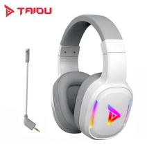 TAIDU 타이두 프로 e-스포츠 무선 블루투스 게이밍 헤드셋, 화이트