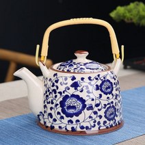 도자기 찻주전자 스트레이너 그물 대용량 900ML 전통 복고풍 세라믹 차 세트 주전자 선물 쿵푸, 18_CHINA