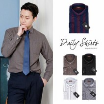남자 자수 베이직 드레스 셔츠 LSC-ST-005-그레이