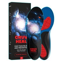 {2023} Plantar Fasciitis Arch Support Insoles - Deep Heel Cup - Inserts for Men Women Shoes - Heel P, Blue