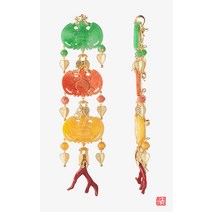 [나스첸카] 4단 분리가 되는 최고의 나만의 스타일 박쥐 삼작 노리개 목걸이 브로치 노리개 한복노리개