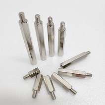 PCB 지지대 볼트 M4 (규격선택) 니켈/소량 낱개 대량 판매, M4x25mm(너트)-5개, 5개