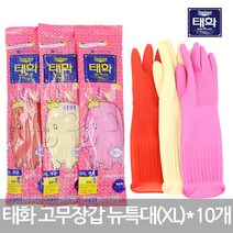 태화 고무장갑 뉴특대(XL) 10개, 아이보리, 1개