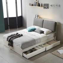 [금성침대x베드리움] 블링 LED 서랍침대SS 프레임-매트리스 제외, 메이플