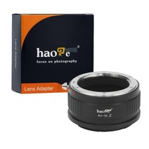Haoge-수동 렌즈 마운트 어댑터 니콘 Nikkor F / AI AIS D 렌즈용 Z6 Z7 과 같은 Nikon Z 카메라용 호환, 한개옵션0