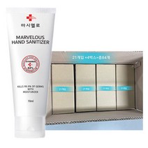 닥터 마시멜로 70ml/ 21개입x4박스=총84개/ 물이 필요없는 휴대용 손소독제 식약청허가 99.9% 살균, 닥터 마시멜로 70ml/ 21개입x4박스=총84개