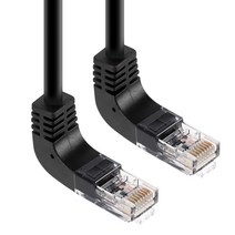 KW CAT.6 UTP 위쪽 꺽임 랜케이블 2m/KW602UN/상향 90도 꺽임/랜선/기가비트/인터넷 케이블/26AWG/비차폐 트위스티드 페어/250MHz 대역폭