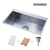 백조 SWSR850 1.2T 5R 뒷백 인셋 언더 씽크볼 악세사리 부산 설치 교체, 일반배수구(기본), 설치 요청(부산경남가능 /설치비 별도)