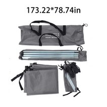 차박 텐트 도킹 쉘터 꼬리 원터치 모닝 렉스턴 레이 쏘렌토 카니발 차박용 car Roof top tent awning 방수 uv 자동차 보호소 그늘 캠핑 사이드 휴대용 152, 씨엔, c-440x200cm