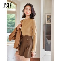 셔츠 OSA 반목 이너 자투리 목재 가을 겨울 여성니트티