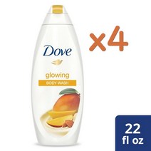 미국 도브 망고 아몬드 버터 바디 워시 650ml x4팩 Mango Butter and Almond Butter, 4개
