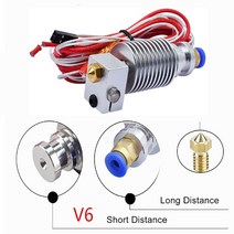 1세트 E3D V6 인쇄 1.75mm 직접 필라멘트 웨이드 압출기 0.2/0.3/0.4/0.5mm 노즐 장거리/단거리 12V/24V J-, 02 1.75-long-All metal_01 12V