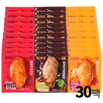 조아닭 THE 소스가 맛있는 닭가슴살 3종 혼합 100g (숫불양념갈비맛10팩+매콤떡볶이맛10팩+양념치킨맛10팩), 30개