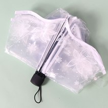 완전 자동 투명 우산 3단 자동우산 접이식 완전자동우산 초경량 투명우산