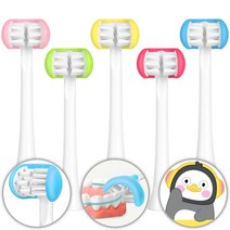 [정식 라이센스] 베이비 펭수 3D 음파 키즈 어린이 전동 칫솔모 리필 2EA, 그린, 2개