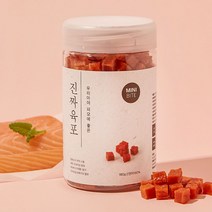 진짜육포 강아지 간식 져키 180g, 3개, 연어 미니바이트