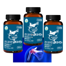 콘드로이친정 글루코사민효과 무릎건강 베타글루칸 파라바이오틱스 1000mg 60정 3병, 콘드로이친 글루코사민정 1000mg 3병