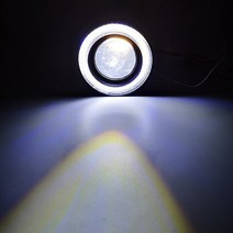 1Set 유니버설 COB LED DRL 운전 조명 화이트 블루 핑크 옐로우 그린 레드 엔젤 아이 안개 램프 3.5 3.0 2., 02 3.0inch (76mm), 01 White Ring