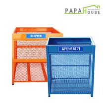 파파하우스 대용량 국산 실외용 철제분리수거함 900, 회색, 1개