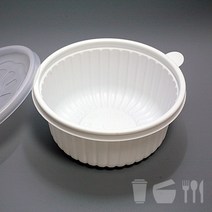 SJ 칼국수용기(미니탕)_대 190파이 1400ml 200세트 우동 분식, 몸통200개+뚜겅200개