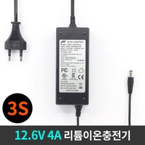 파워텍 리튬이온/폴리머 3셀(3S) 충전기 12.6V 2A / 4A, 파워텍 12.6V 리튬이온 충전기 4A, 1개, 1개
