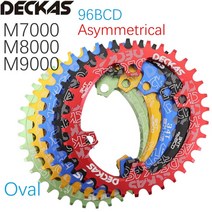 옴니움 크랭크 deckas chainring 타원형 사이클링 자전거 체인링, 빨간색, 38톤, 1개