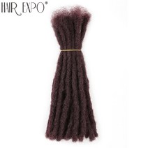 드레드락 드레드 헤어 레게 머리 dreadlock 합성 수제 순수 컬러 가발 레게 크로셰 연장 헤어 브레이드 흑인 남성 여성, [03] 20 inches, [01] 20strands, [07] #99J, 1개