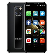 핸드폰 싸게 사는 법 soyes s10i 저녁 식사 미니 안드로이드 스마트 폰 3 5inch hd 화면 4g 네트워크 지원 wifi google playtiktok 학생 선물, 16g tf 카드 추가, 3GB 64GB 블랙