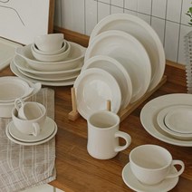 시라쿠스 뉴욕 테이블 웨어 화이트 접시 볼 밥그릇 국그릇, 원형접시 23cm