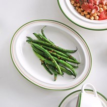 시라쿠스 메이플 오벌접시 23cm 7color, 라인블루