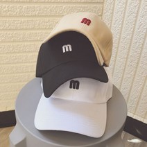 꽃담마켓 M로고 볼캡 오버핏 공용 야구모자 310118 J, 화이트, 꽃담마켓 M로고 볼캡 오버핏 공용 야구모자 / J