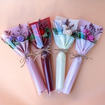 시들지 않는 미니꽃다발 발렌타인데이 화이트데이 로즈데이 생일 기념일 졸업 선물, 레드