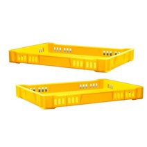 어묵 상자 노란 플라스틱 운반 박스 사각 바구니 5개, 꽃보다가구 노랑-5개