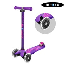마이크로킥보드 맥시T 디럭스 LED 퍼플_유아 어린이 세발킥보드, 단품
