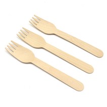 일회용 나무포크 100개입 벌크포장 14cm 16cm, 나무포크14cm